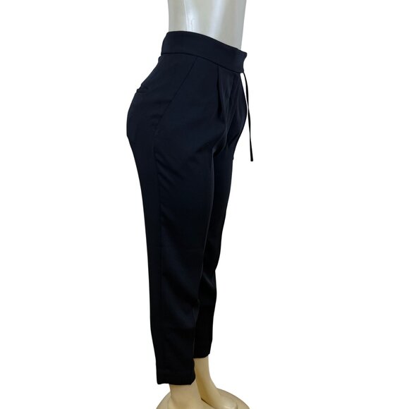COS Womens Black Polyester Tapered High Waist Pants Side Zip Tailored Fit Sz 2 - Picture 2 of 12